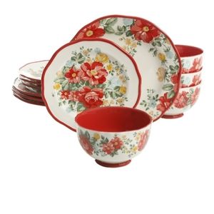 Pioneer Woman Red Vintage Kitchen Set